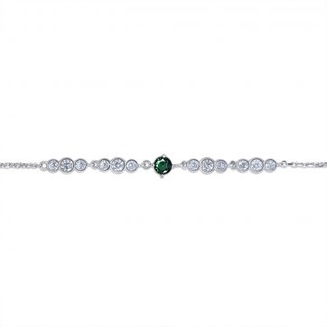 petsios Bracelet with emerald and zircon stones