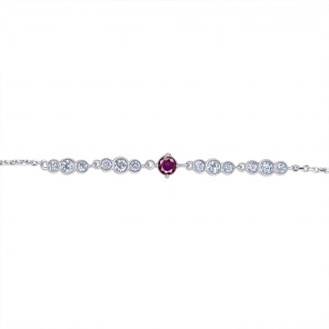 petsios Bracelet with ruby and zircon stones