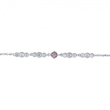 petsios Bracelet with pink quartz and zircon stones