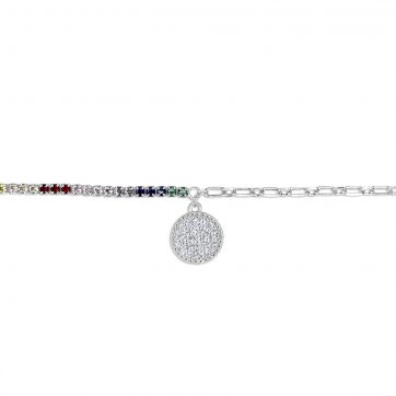petsios Bracelet with multicoloured zircon stones