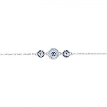 petsios Βραχιόλι μάτι με πέτρες ζιργκόν και τιρκουάζ