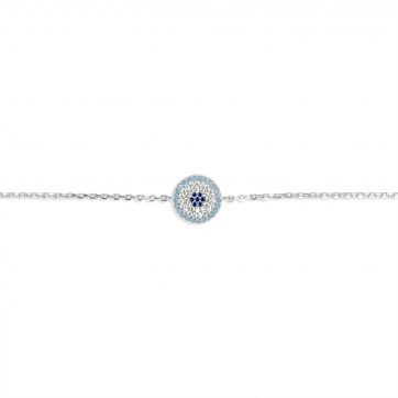 petsios Βραχιόλι μάτι με πέτρες ζιργκόν και τιρκουάζ