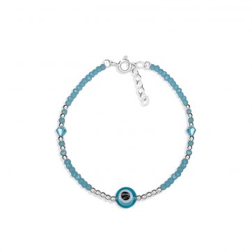 petsios Βραχιόλι μάτι με πέτρες τιρκουάζ