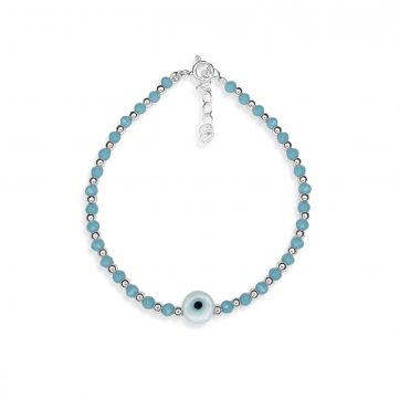 petsios Βραχιόλι μάτι με πέτρες τιρκουάζ