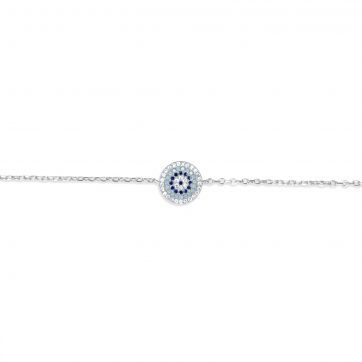 petsios Βραχιόλι μάτι με πέτρες ζιργκόν και τιρκουάζ