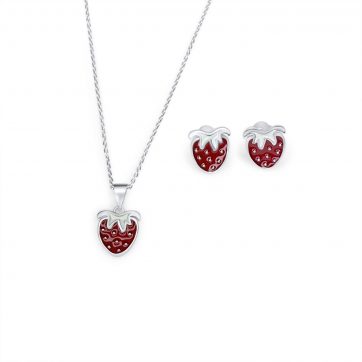 petsios Σετ κολιέ και σκουλαρίκια καρφωτά με σμάλτο