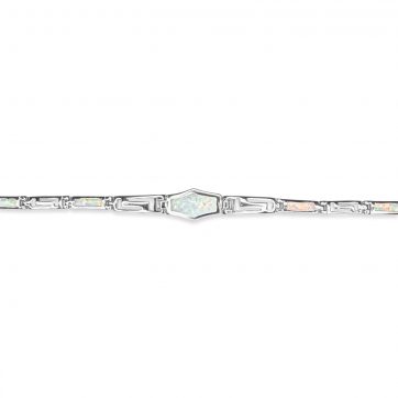 petsios Βραχιόλι με λευκό όπαλ και μαίανδρο