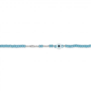 petsios Αλυσίδα ποδιού μάτι με χάντρες τιρκουάζ