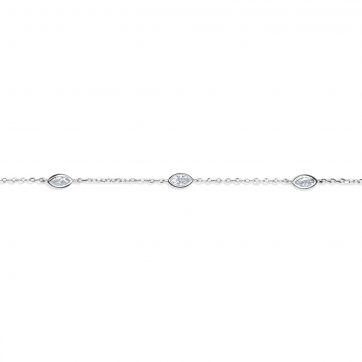 petsios Αλυσίδα ποδιού με πέτρες ζιργκόν