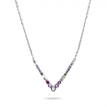 petsios Κολιέ με χρωματιστές πέτρες