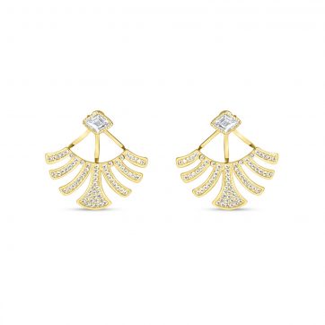 petsios Gold plated earrings with zircon stones