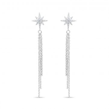 petsios Silver earrings with zircon stones