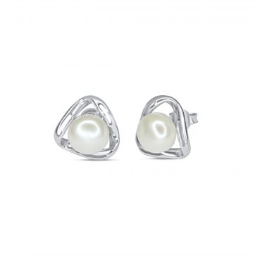 petsios Σκουλαρίκια καρφωτά με μαργαριτάρι 