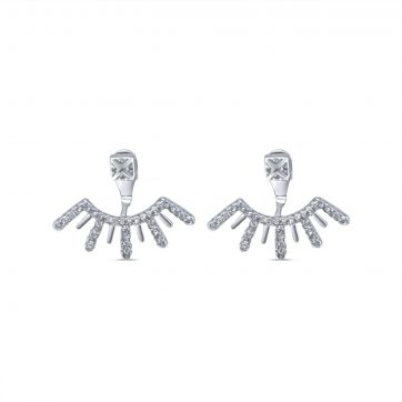 petsios Silver earrings with zircon stones