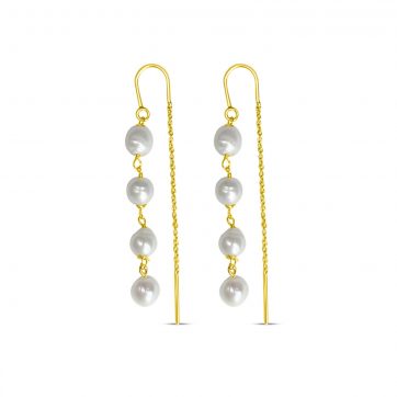 petsios Gold plated earrings with pearls