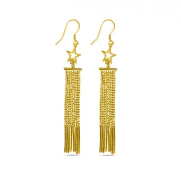 petsios Gold plated star earrings 