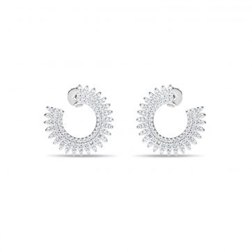 petsios Silver earrings with zircon stones