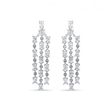 petsios Silver earrings with zircon stones