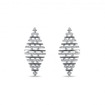 petsios Silver earrings with zircon stones