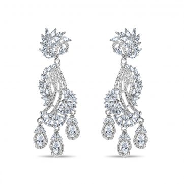 petsios Silver earrings with zircon stones