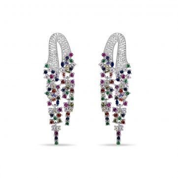 petsios Silver earrings with zircon stones