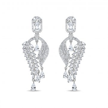 petsios Silver earrings with zircon stones