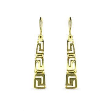 petsios Σκουλαρίκια μαίανδρος κρεμαστά επίχρυσα