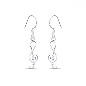 petsios Σκουλαρίκια κλειδί του Σολ κρεμαστά