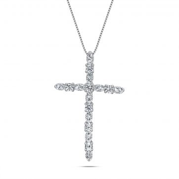 petsios Cross necklace with zircon stones