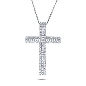 petsios Cross necklace with zircon stones