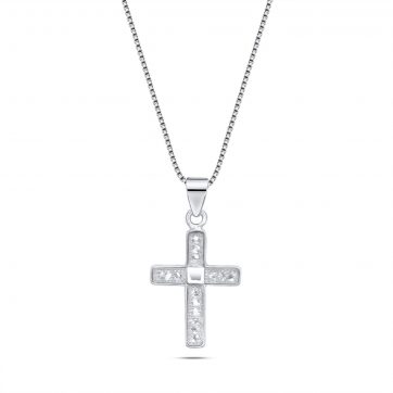 petsios Σταυρός με ζιργκόν πέτρες