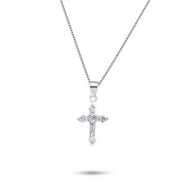 petsios Σταυρός με ζιργκόν πέτρες