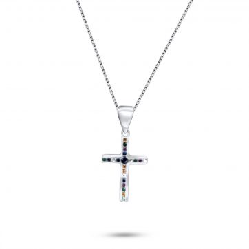 petsios Σταυρός με ζιργκόν πέτρες