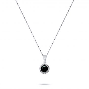 petsios Κολιέ με πέτρες ζιργκόν και σμαράγδι