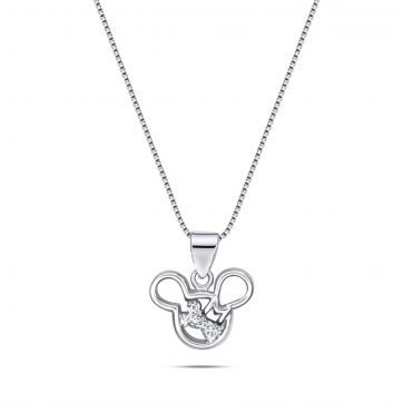 petsios Κολιέ Μίκυ με πέτρες ζιργκόν