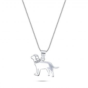 petsios Κολιέ σκυλάκι με πέτρες ζιργκόν