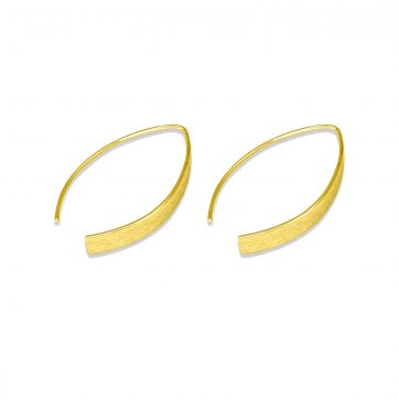 petsios Επίχρυσα σκουλαρίκια κρεμαστά σατινέ