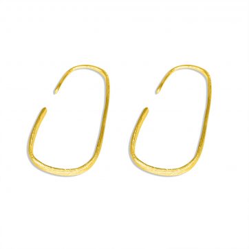 petsios Επίχρυσα σκουλαρίκια κρεμαστά σατινέ