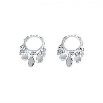 petsios Silver hoops with dangles