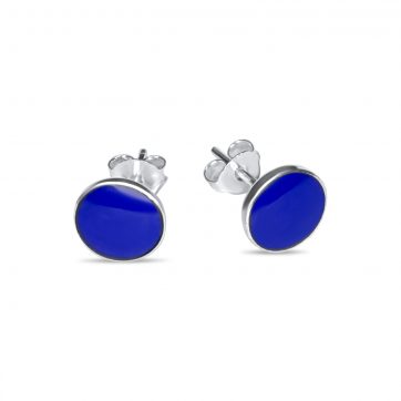 petsios Σκουλαρίκια καρφωτά με πέτρα λάπις λάζουλι