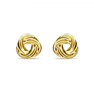 petsios Gold plated steel stud earrings