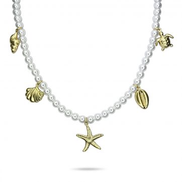 petsios Κολιέ ατσάλι με κρεμαστά στοιχεία