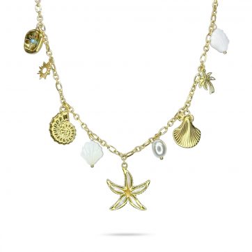 petsios Double gold plated steel necklace 