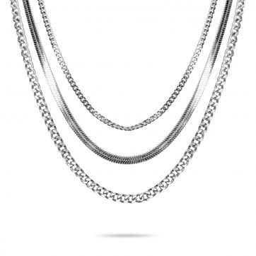 petsios Triple steel necklace