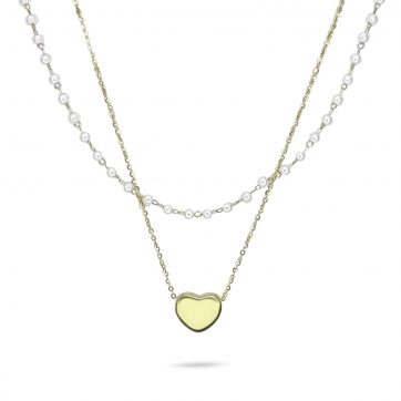 petsios Double gold plated steel necklace 