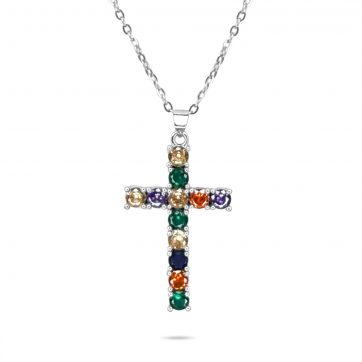 petsios Steel cross necklace
