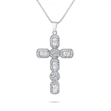 petsios Steel cross necklace