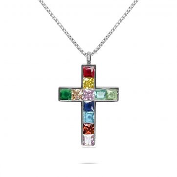 petsios Steel cross necklace