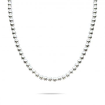 petsios Steel necklace with pearls