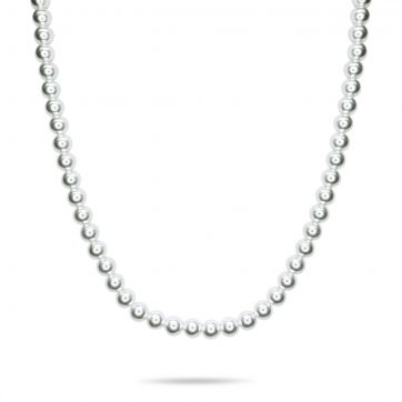 petsios Steel necklace with pearls